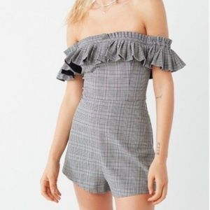 Urban Outfitters Heather Plaid Romper 6